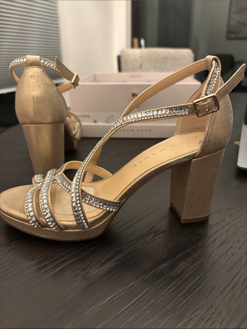 Alex Marie Soft Gold Heels